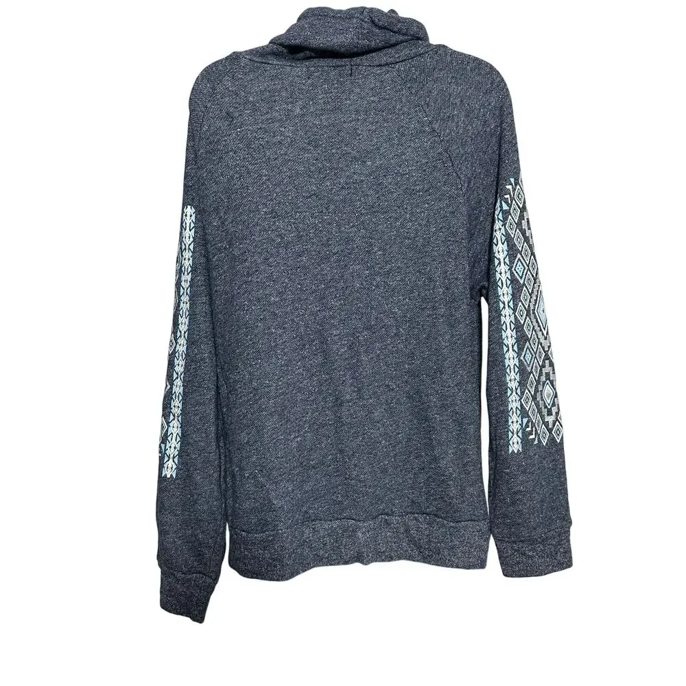 Blue Sweater w/Aztec Patterns on Sleeves - Picture 4 of 6